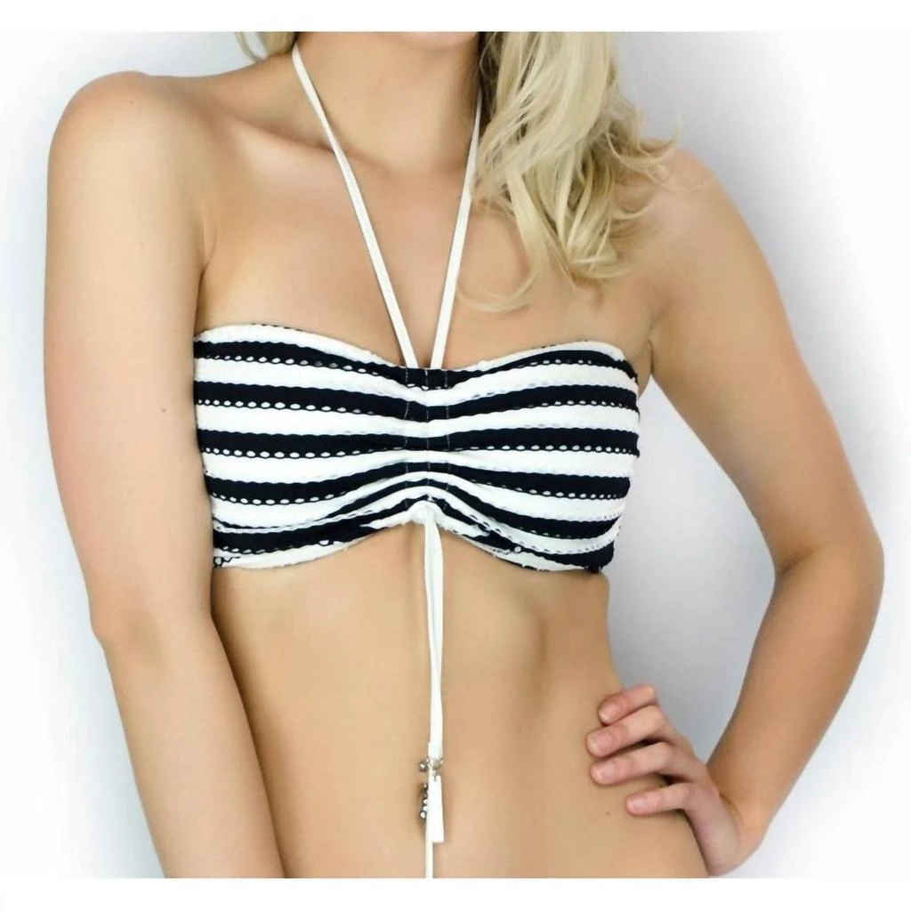 Seafolly Coast To Coast Bikini Top In Black/white