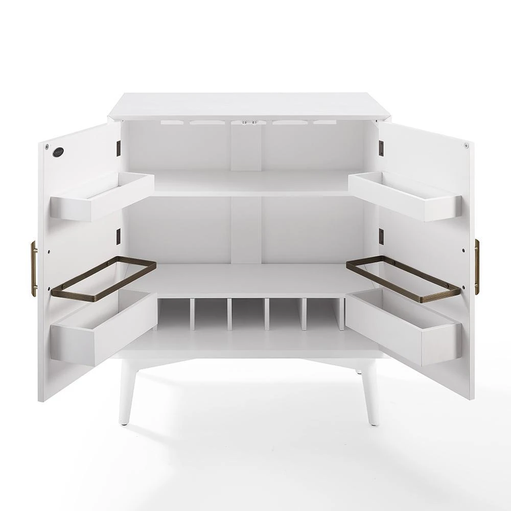 Crosley Furniture Landon Bar Cabinet White 2