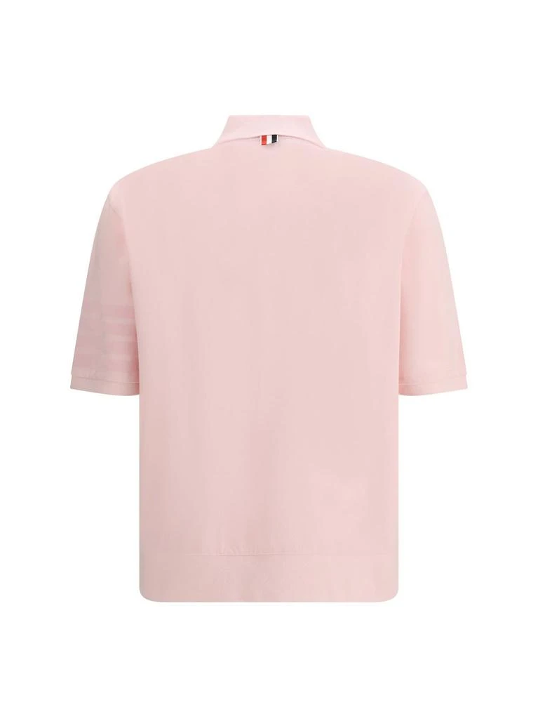 Thom Browne Thom Browne Ottoman 4-Bar Logo Patch Polo Shirt 2