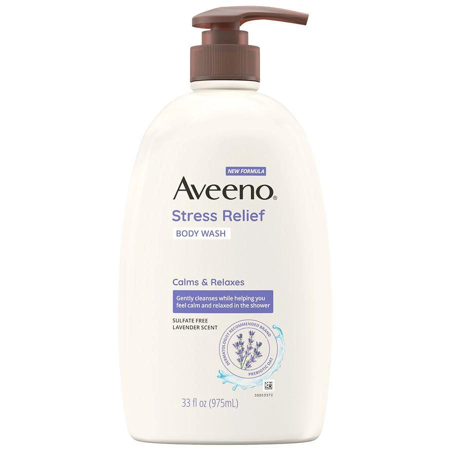 Aveeno Stress Relief Relaxing Oat Body Wash Lavender 1
