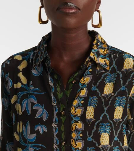 Farm Rio Winter Garden pajama shirt 4