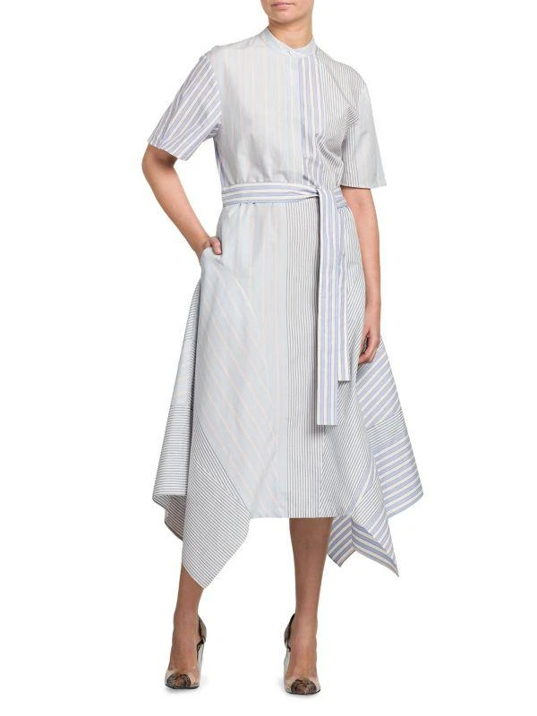 Stella McCartney Belted Mixed-Stripe Midi Shirtdress 4