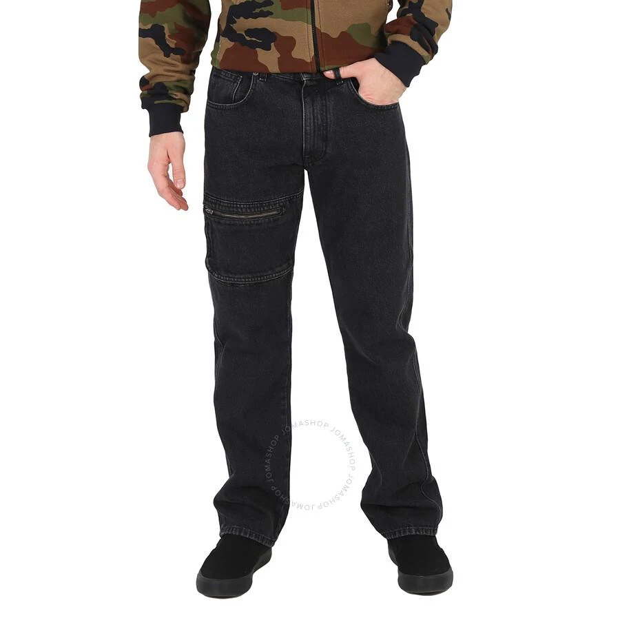 Moschino Men's Black Zip Detail Straight Leg Denim Jeans 1