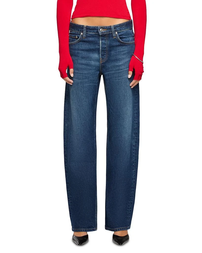 EB Denim Alida High Rise Bowed Leg Jeans in Tribeca 1