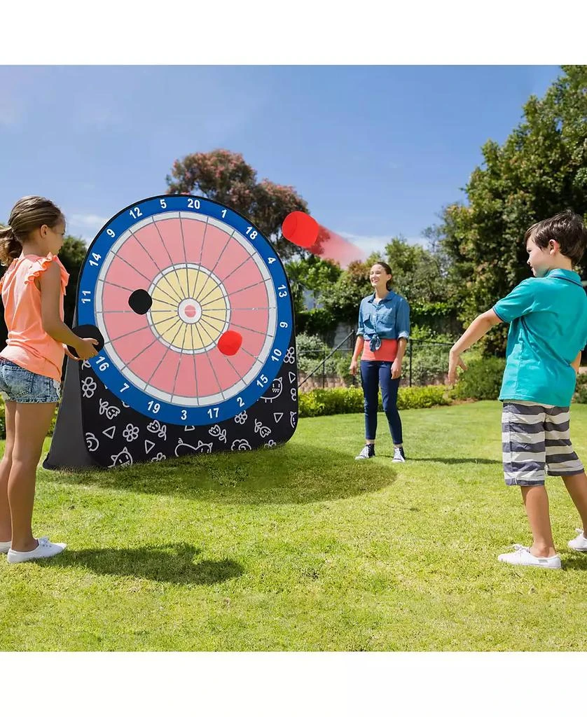 GOUUN Large Dart Board for Kids with 4 Kick Balls 8