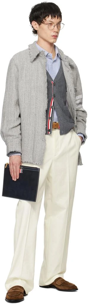 Thom Browne Brown Calf Suede Varsity Penny Loafers 5