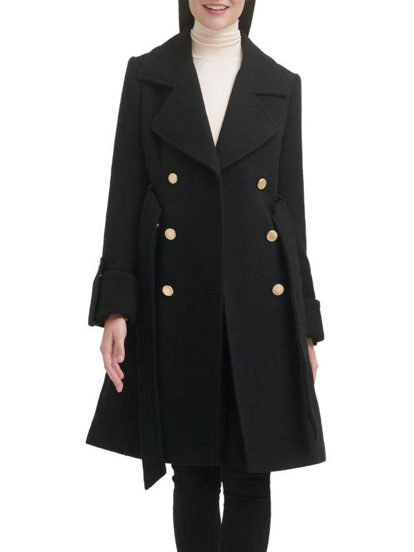 GUESS Double Breasted Tie Coat 1