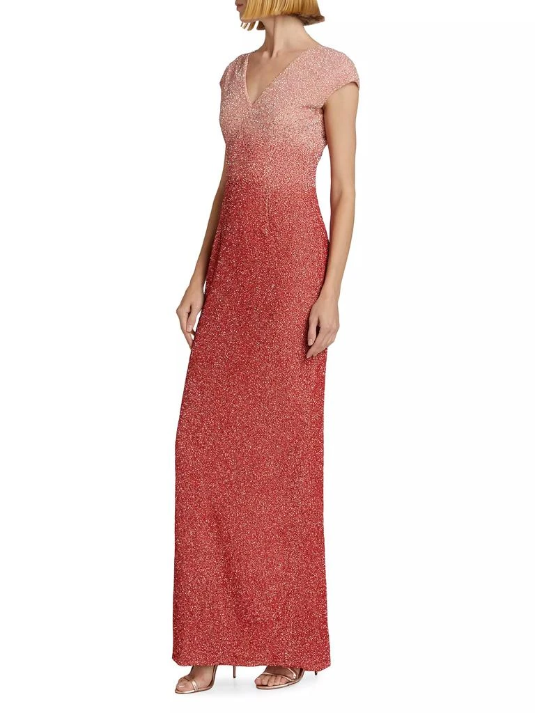 Pamella Roland Sequined Tulle Column Gown 4