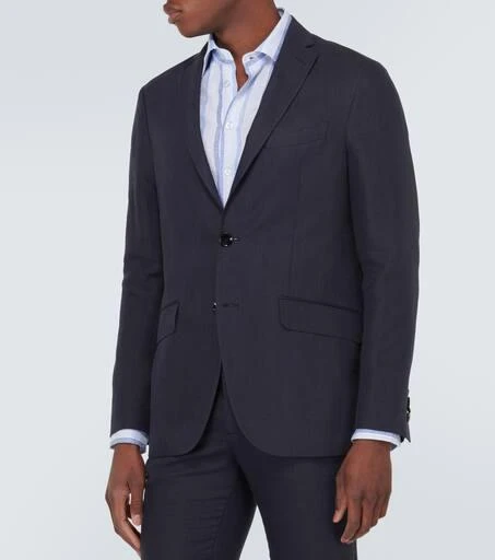 ETRO Single-breasted linen blazer 3