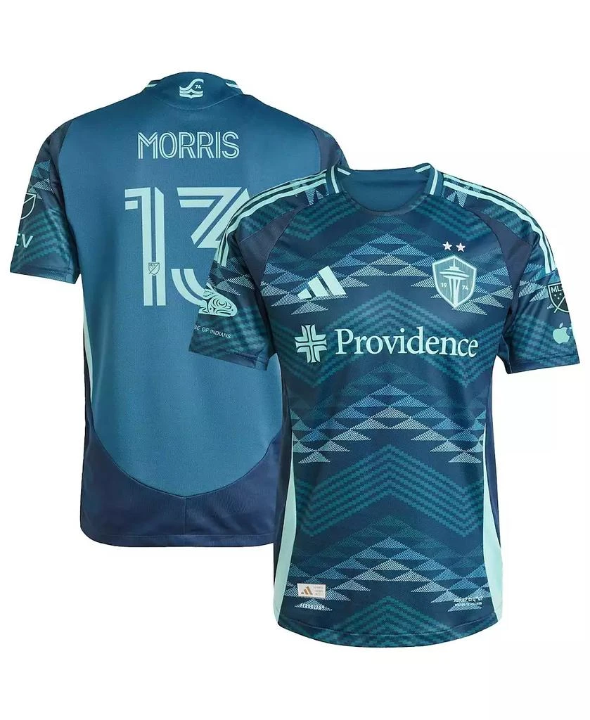 Adidas Men's Jordan Morris Blue Seattle Sounders FC 2025 The Salish Sea Kit Authentic Player Jersey 1