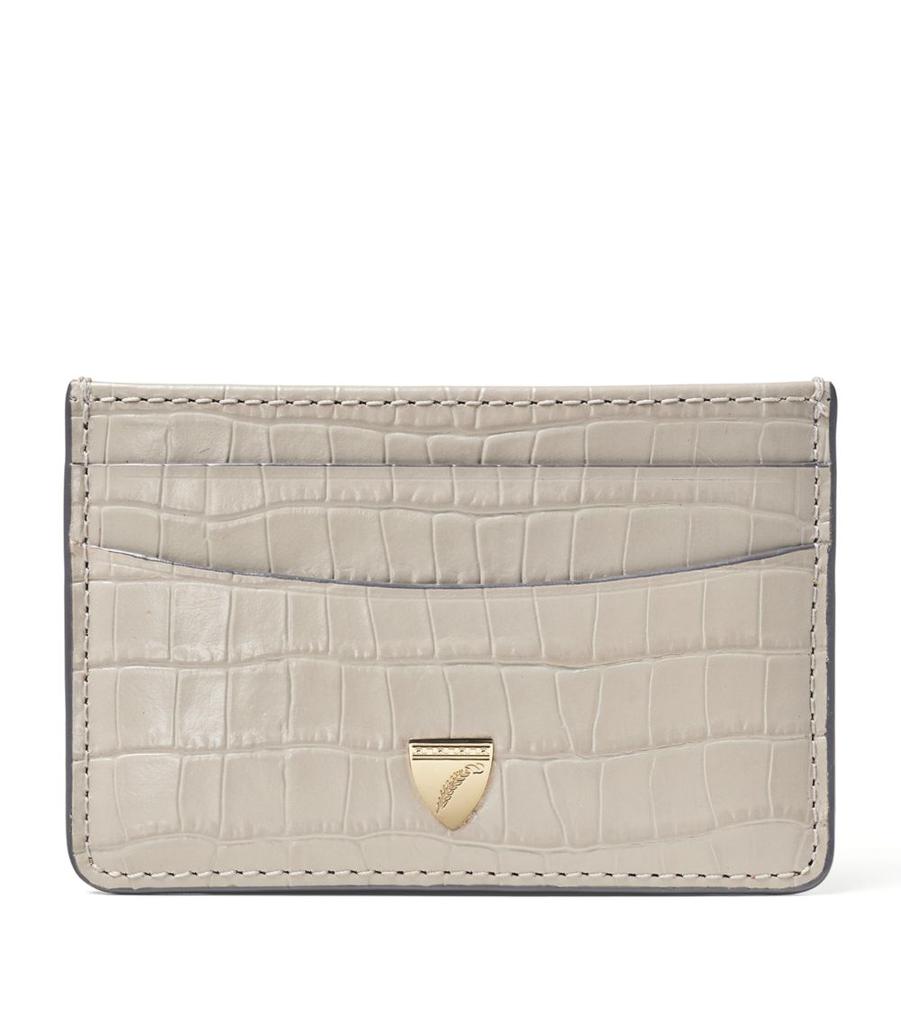 Aspinal Of London Croc-Embossed Leather Card Holder