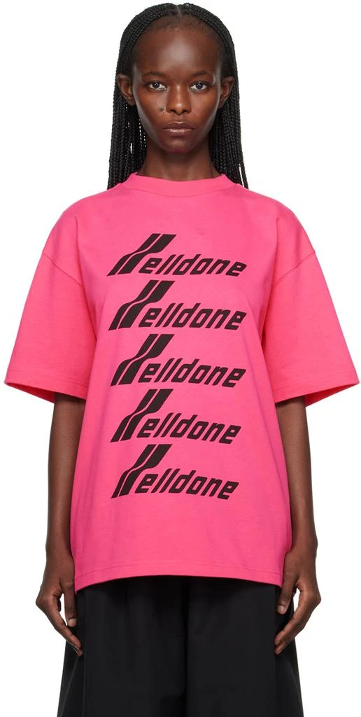 We11done Pink Printed T-Shirt - T-Shirts - BeyondStyle