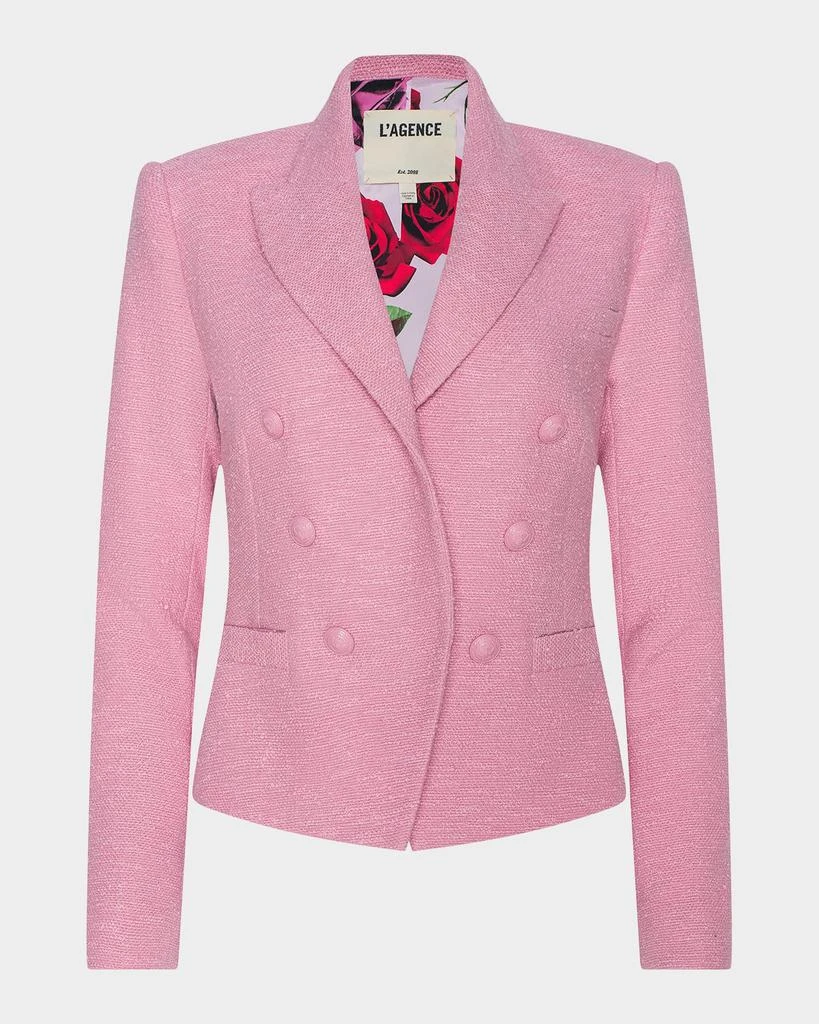 L
Agence Brooke Double-Breasted Boucle Blazer