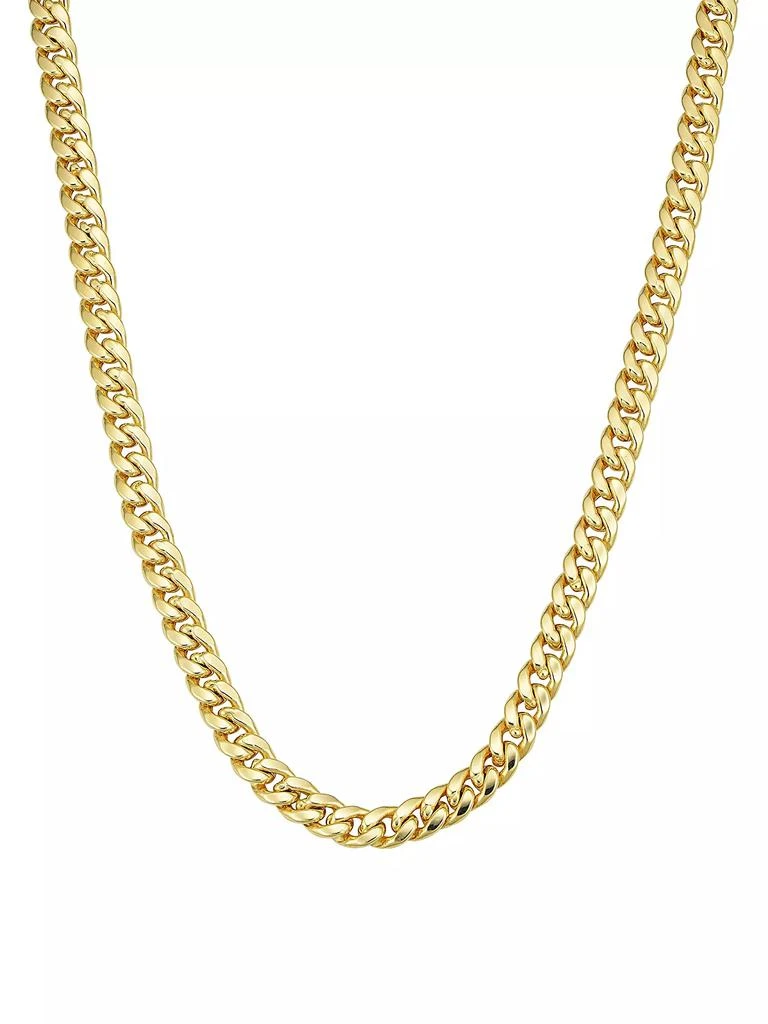 Oradina 14K Yellow Solid Gold Estate Cuban Bold Necklace 1