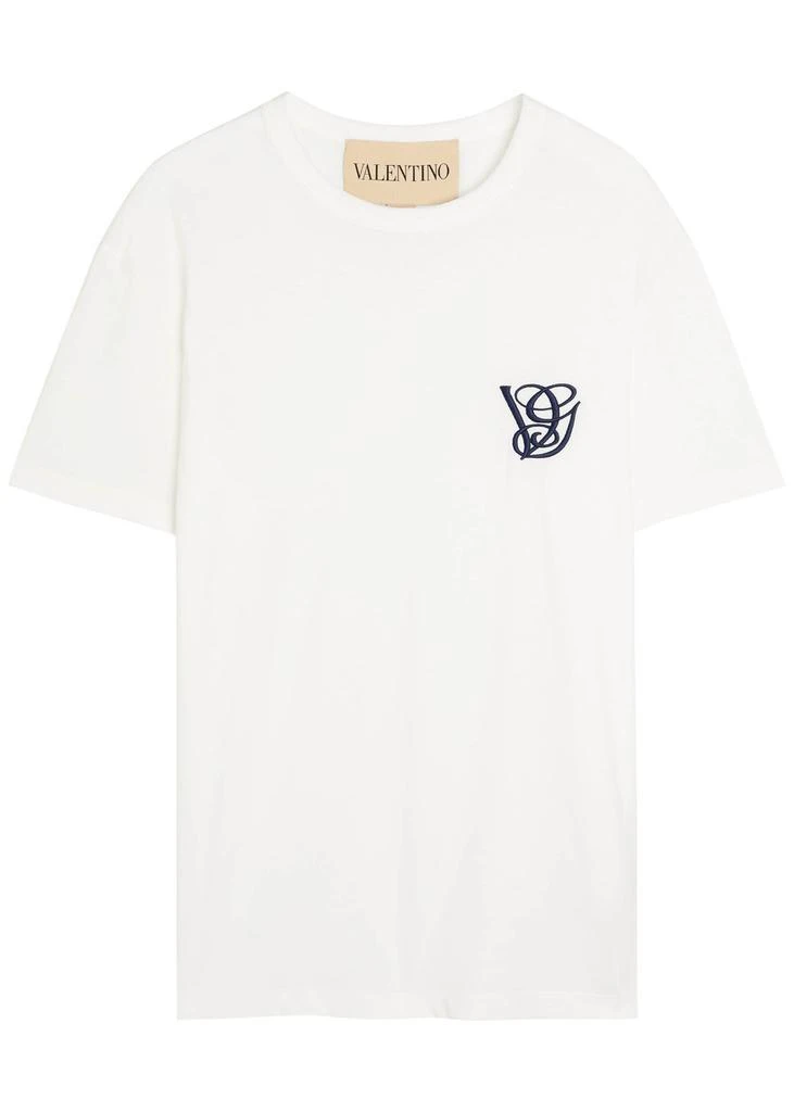 Valentino Logo-embroidered cotton T-shirt 1