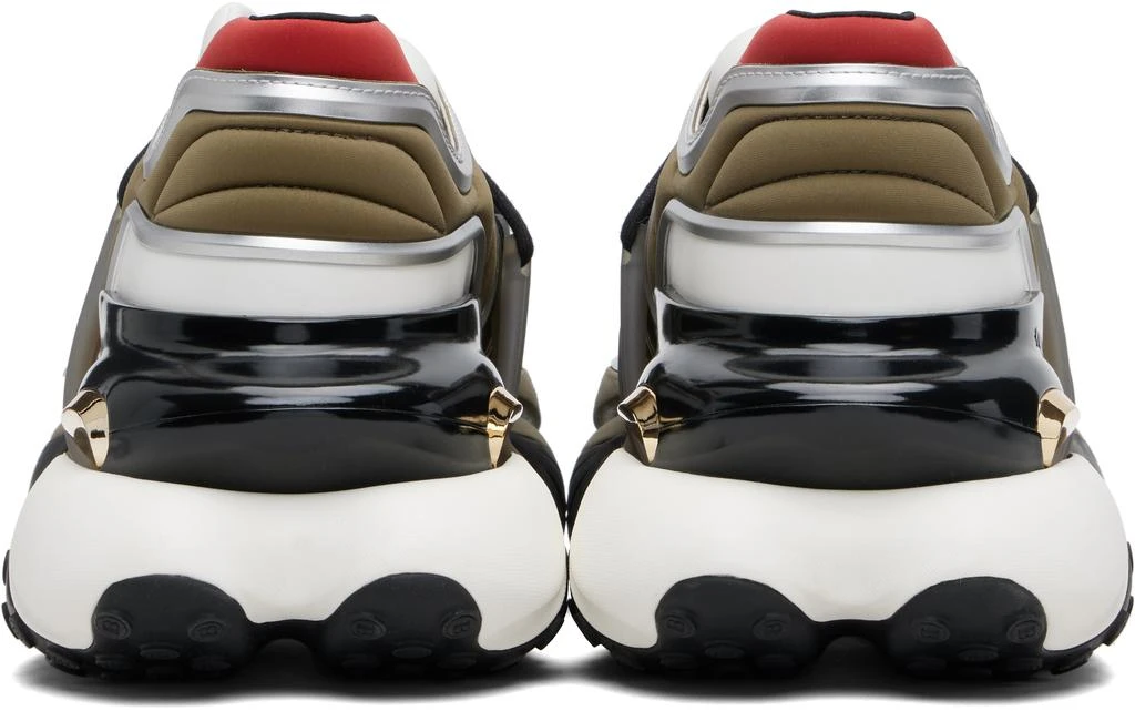Balmain Khaki Unicorn Wave Sneakers 2