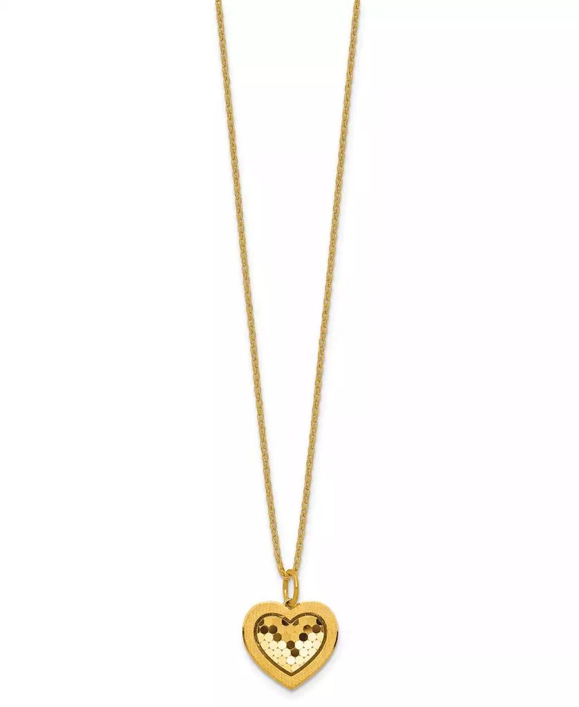 Macy's Heart Cable Chain Pendant Necklace in 24k Yellow Gold 2