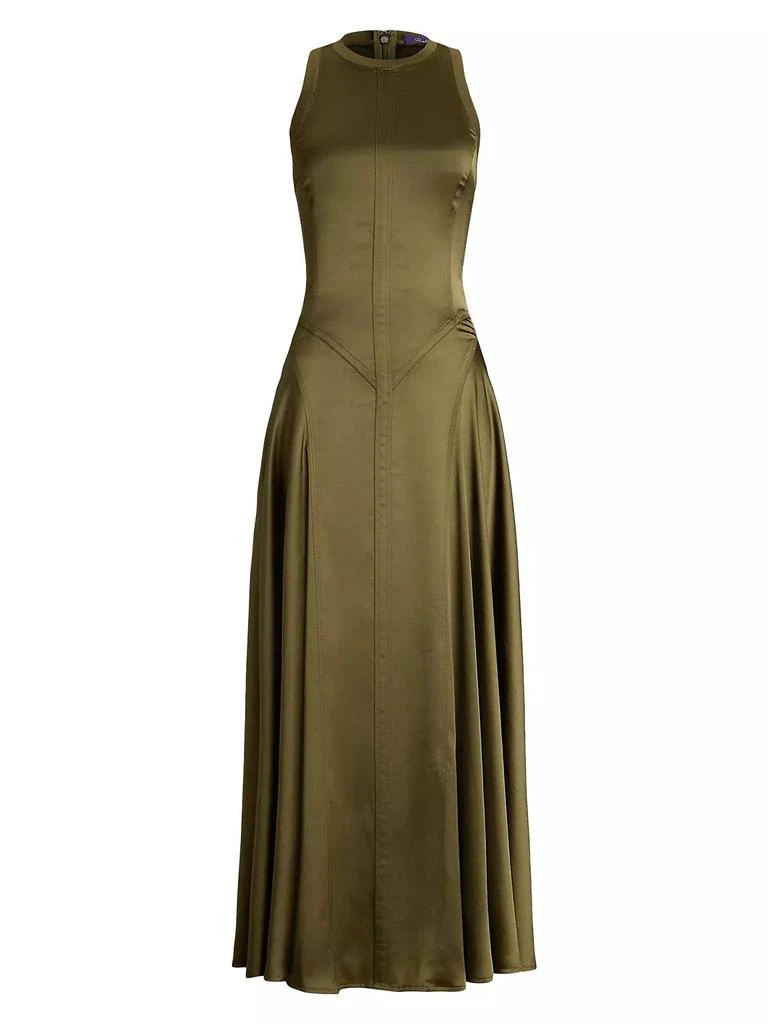 Ralph Lauren Sienna Satin Sleeveless Midi-Dress 1