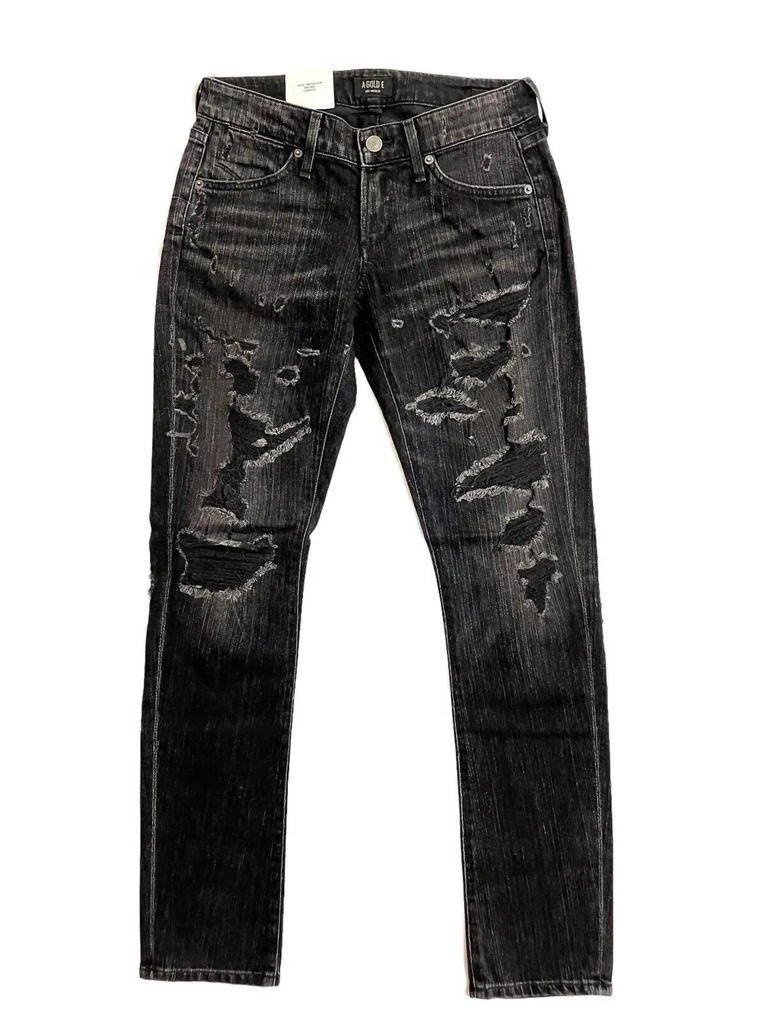 AGOLDE Agolde - Chloe Low Rise Slim Denim Distressed Jean 4