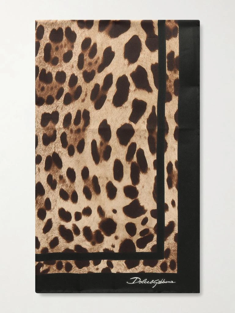 Dolce 
Gabbana Leopard-print Silk-twill Scarf - Leopard print