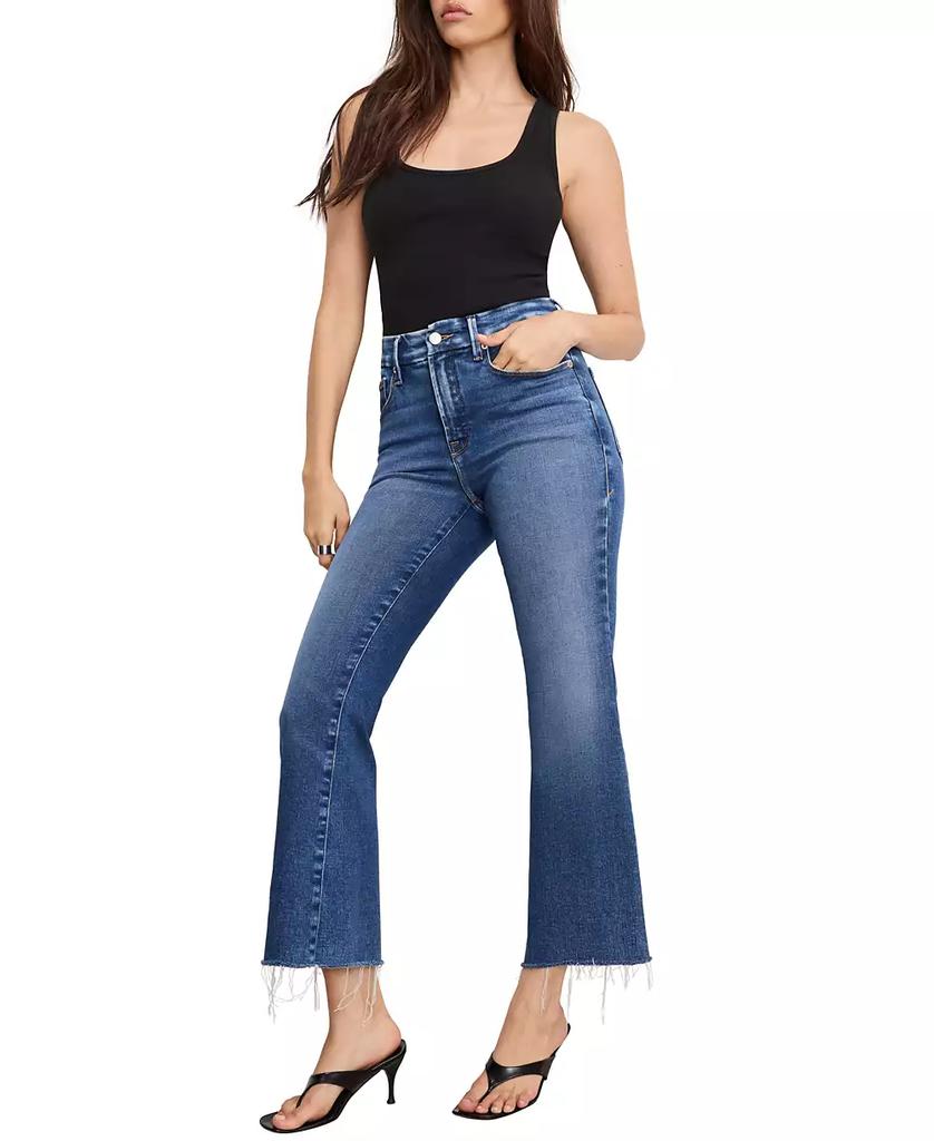 Good American Women's Soft Tech Good Legs Cropped Jeans