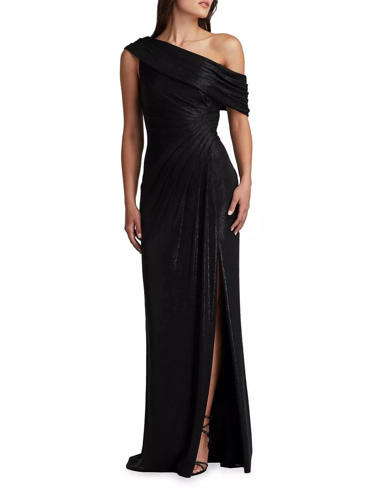 Tadashi Shoji Metallic Jersey Off-the-Shoulder Column Gown 3