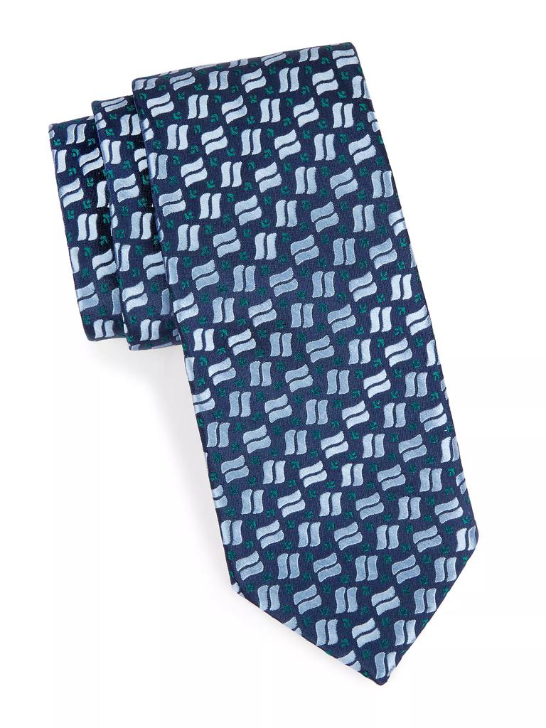 Charvet Neat Multi-Stripe Silk Tie