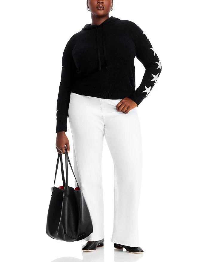 AQUA AQUA 100% Cashmere Star Sleeve Hoodie Sweater - Exclusive 3