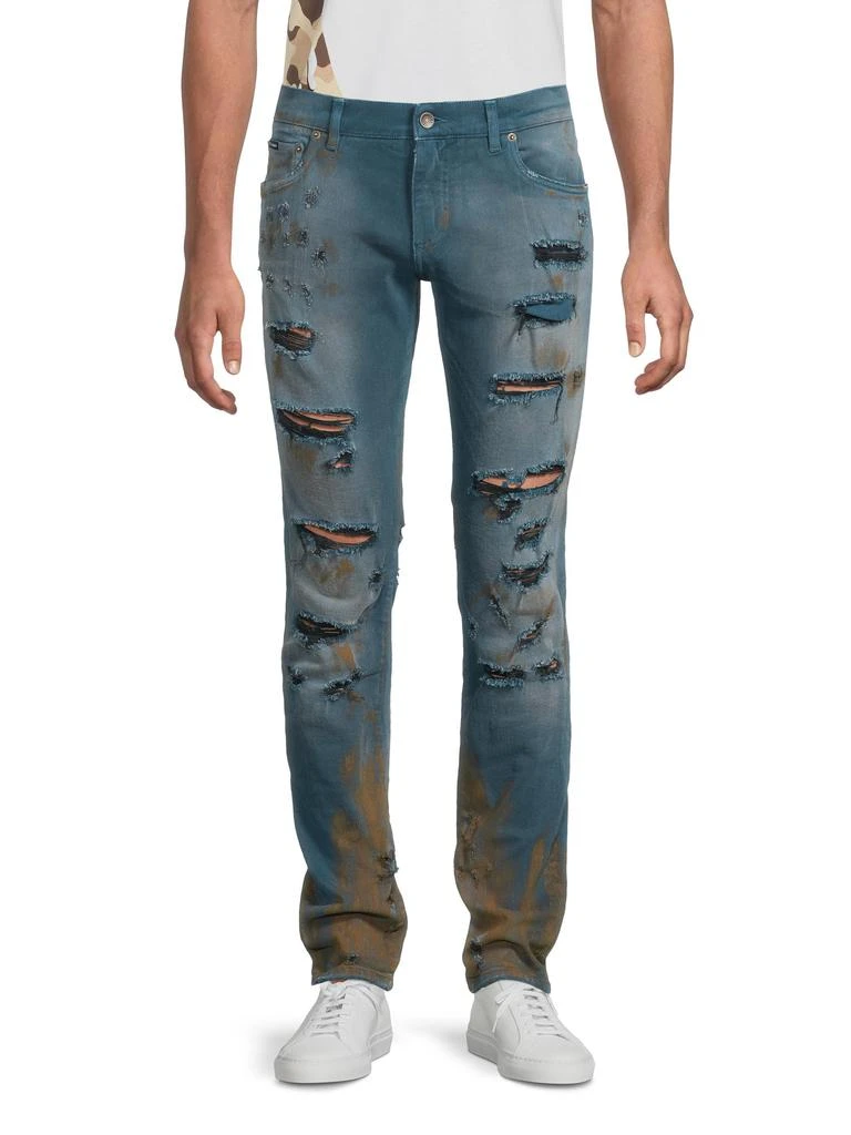 Dolce 
Gabbana ​Skinny Cotton-Blend Jeans 1