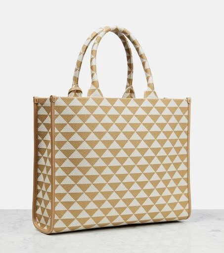 Prada Symbole leather-trimmed tote bag 4