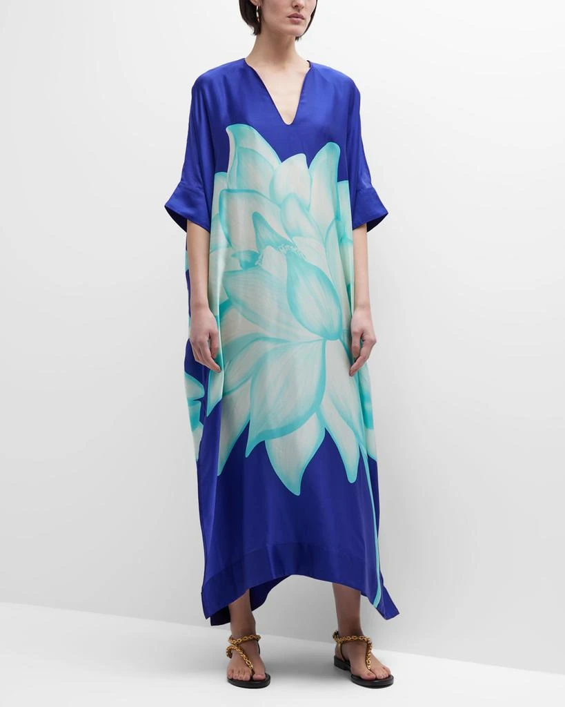 Handkerchief Mini Dress Navy Lotus - Verandah