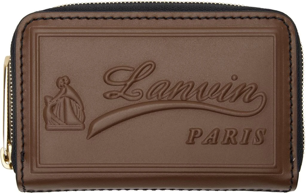 Lanvin Black 
Brown 
Catch By Lanvin
 Zipped Card Holder