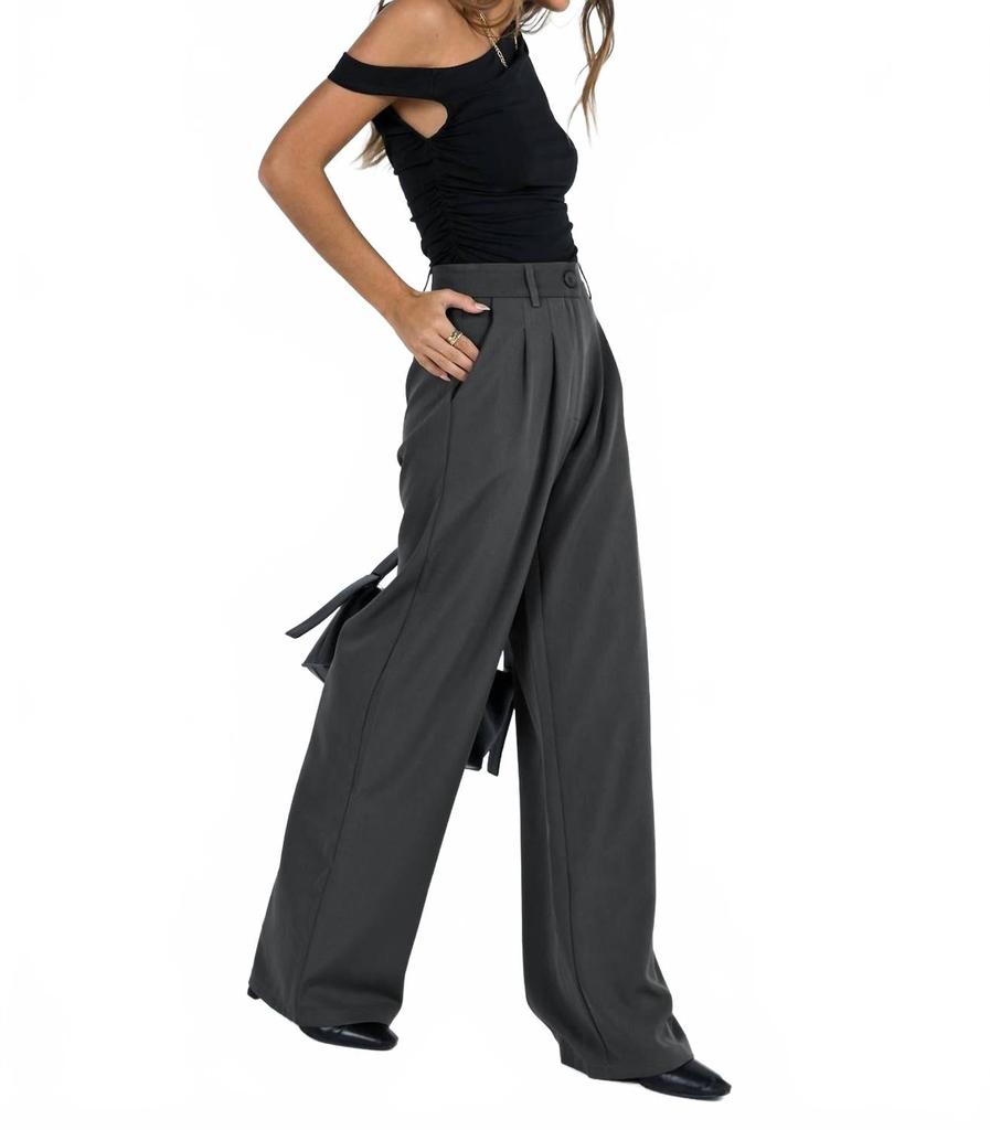 Princess Polly Archer Eco High Waist Pants In Slate