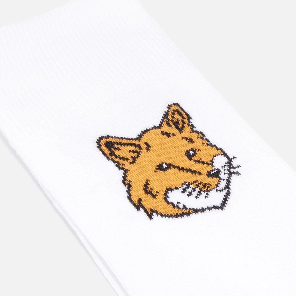 Maison Kitsune Maison Kitsuné Fox Head Ribbed-Knit Socks