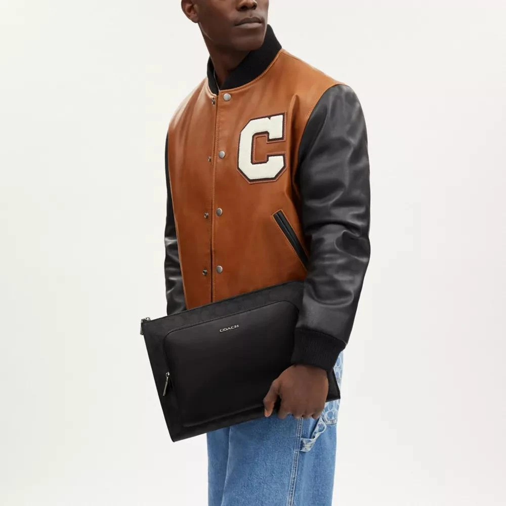Coach Ethan Portfolio In Signature Canvas 4
