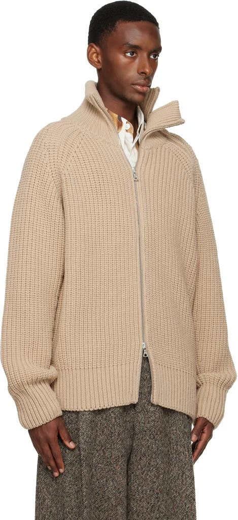 Dries Van Noten Beige Zip Sweater 2