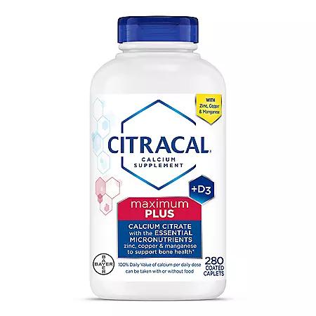 Citracal Citracal Maximum Plus, Calcium Citrate +Vitamin D3 Supplement Tablets, 280 ct.