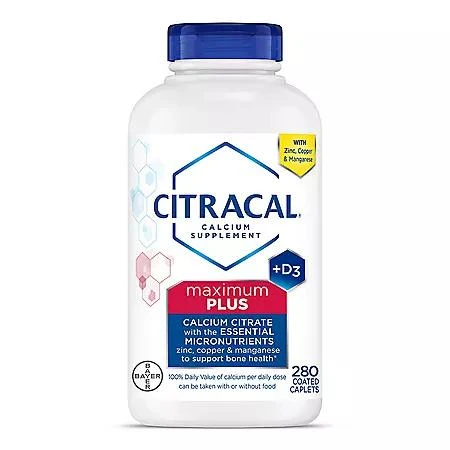 Citracal Citracal Maximum Plus, Calcium Citrate +Vitamin D3 Supplement Tablets, 280 ct. 1