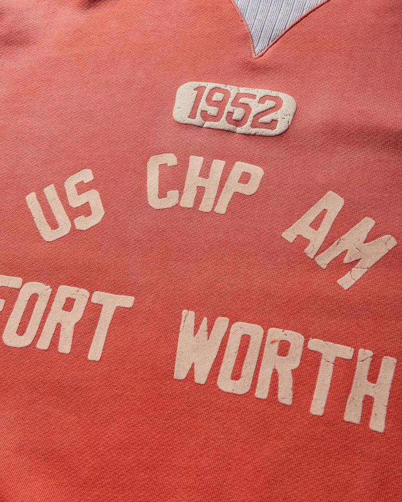 CHAMPION Men's 50's Saddle Crewneck Sweatshirt Orange 3