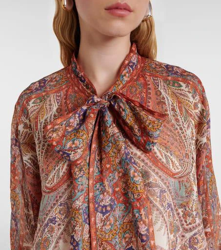 Zimmermann Rhiannon bow-detail paisley blouse 4