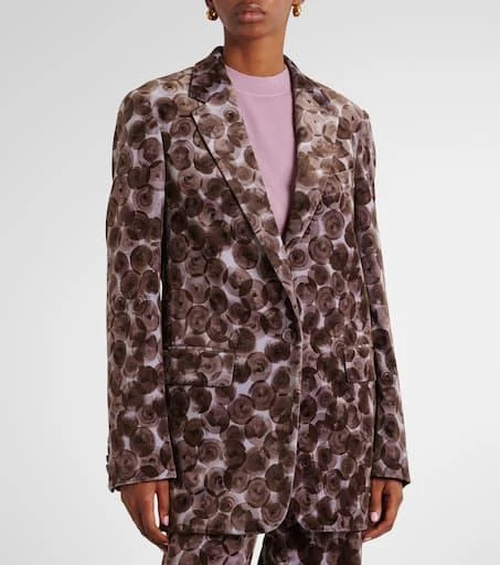 Dries Van Noten Printed cotton-blend blazer 4