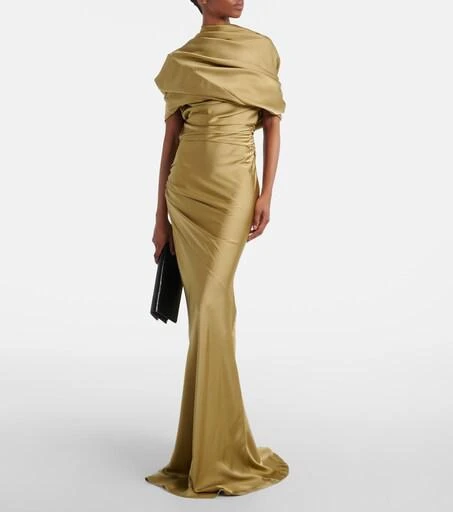 Shop Draped gathered satin maxi dress on Sale at BeyondStyle  Get 20% Off  Draped gathered satin maxi dress with Limited-Time Flash Deals, Exclusive  Discounts, and Special Offers. Enjoy Unbeatable Savings on