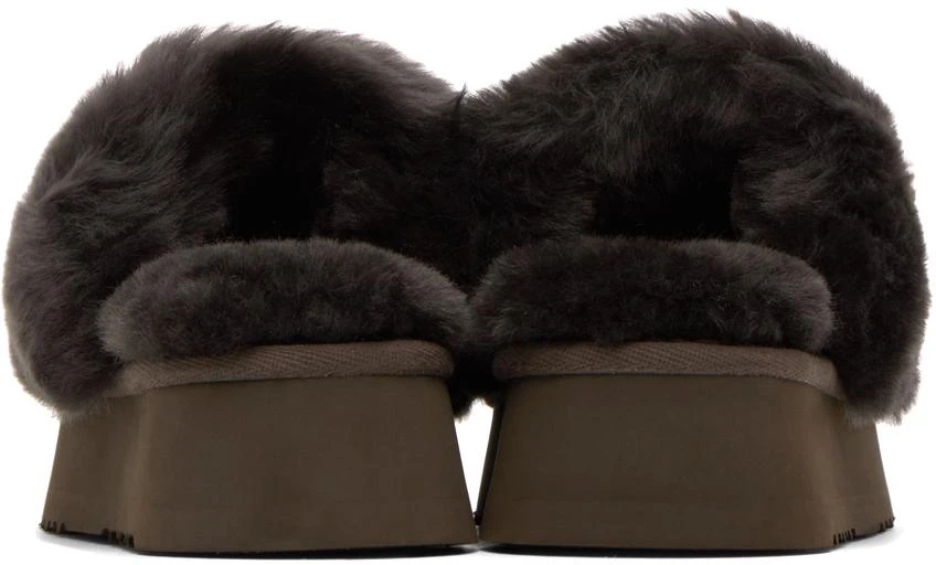 Mou SSENSE Exclusive Brown Slippers 2