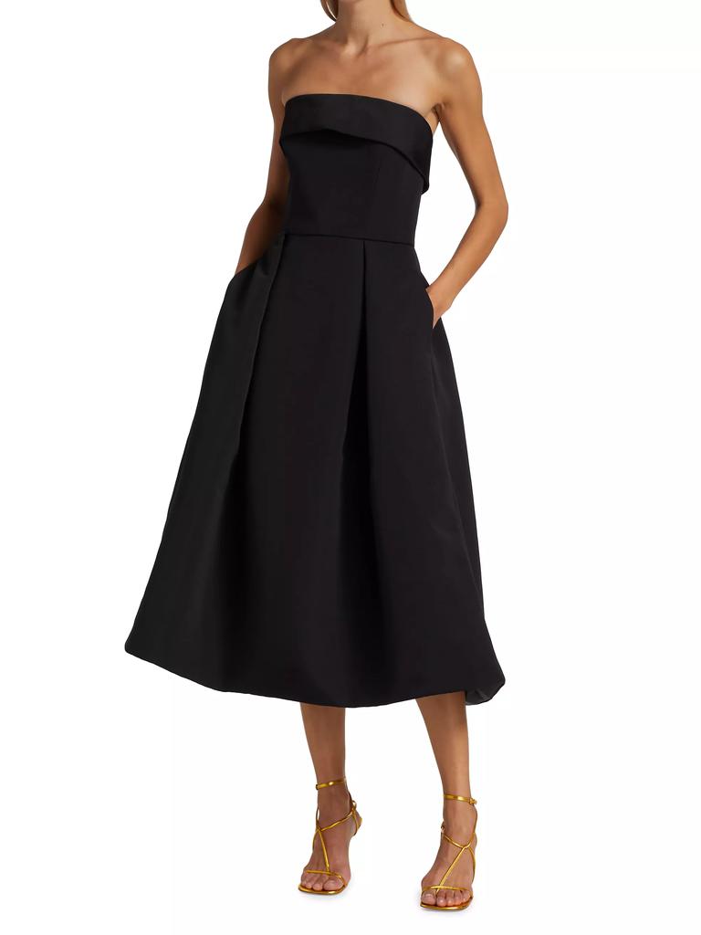 Amsale Faille Strapless Dress