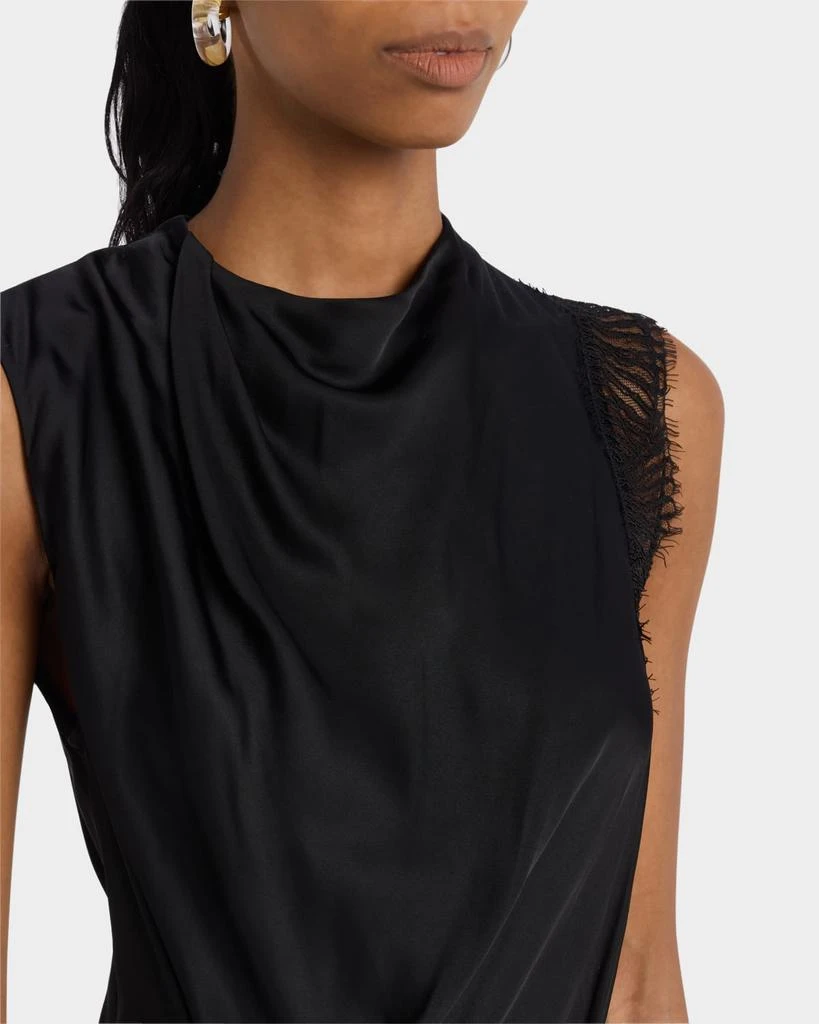 A.L.C. Dion Draped Lace-Trim Satin Mini Dress - Dresses & Skirts - Free  Shipping - BeyondStyle