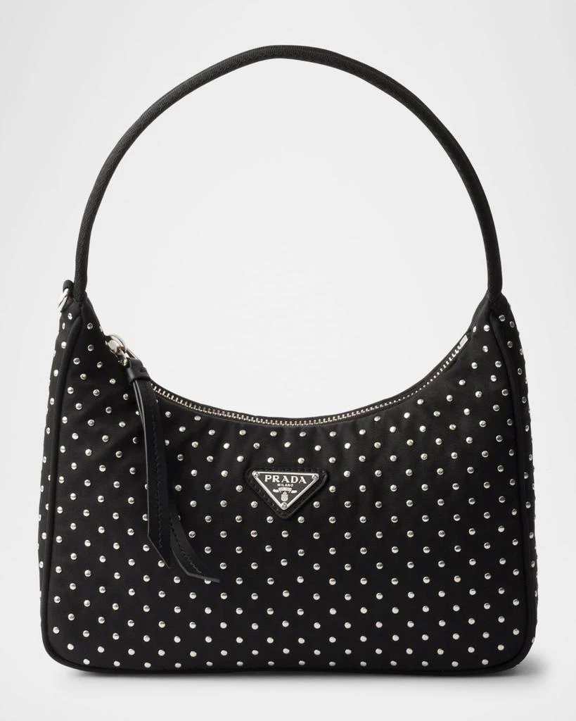 Prada Re-Edition Re-Nylon Studded Mini Hobo Bag 1