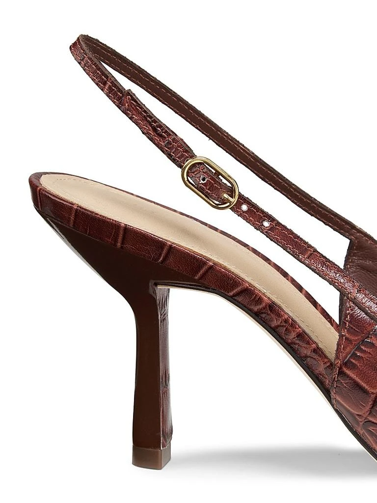 22élevé Croc-Embossed Leather Slingback Pumps 6