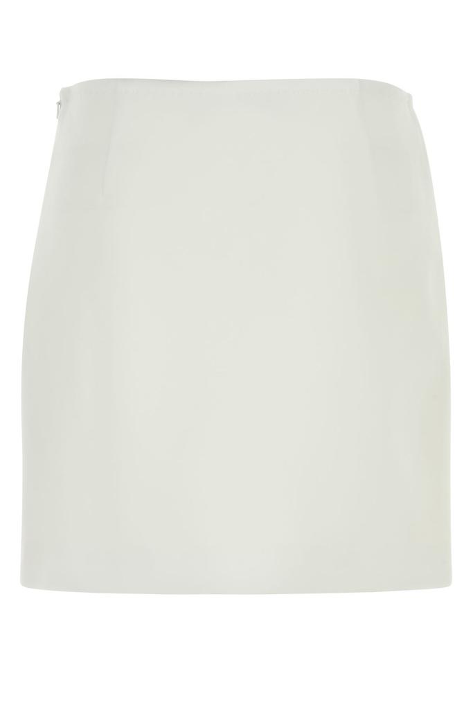 Max Mara White triacetate blend Pagine mini skirt