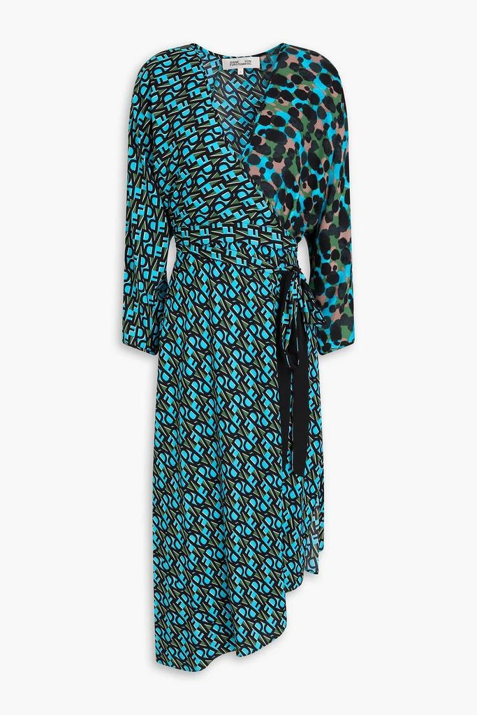 Diane von Furstenberg Eloise wrap-effect printed crepe midi dress