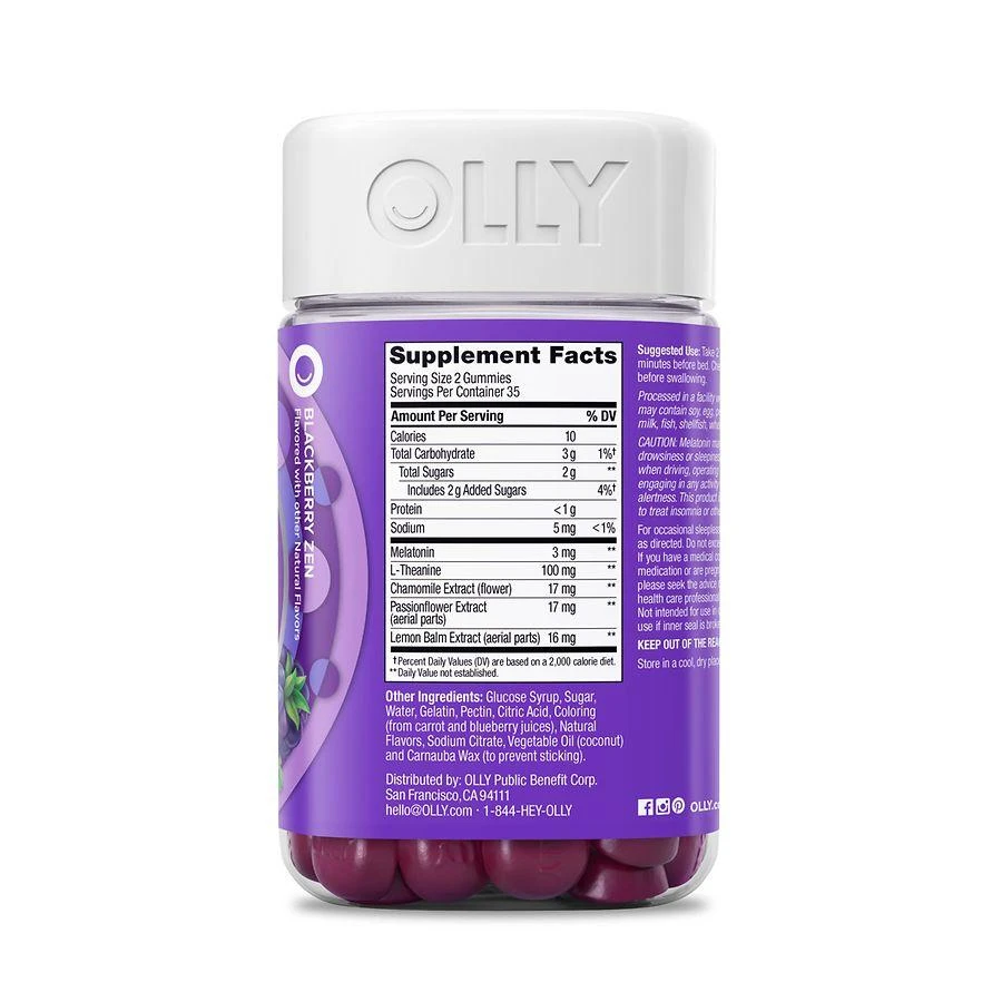 OLLY Sleep Gummies Blackberry Zen 5